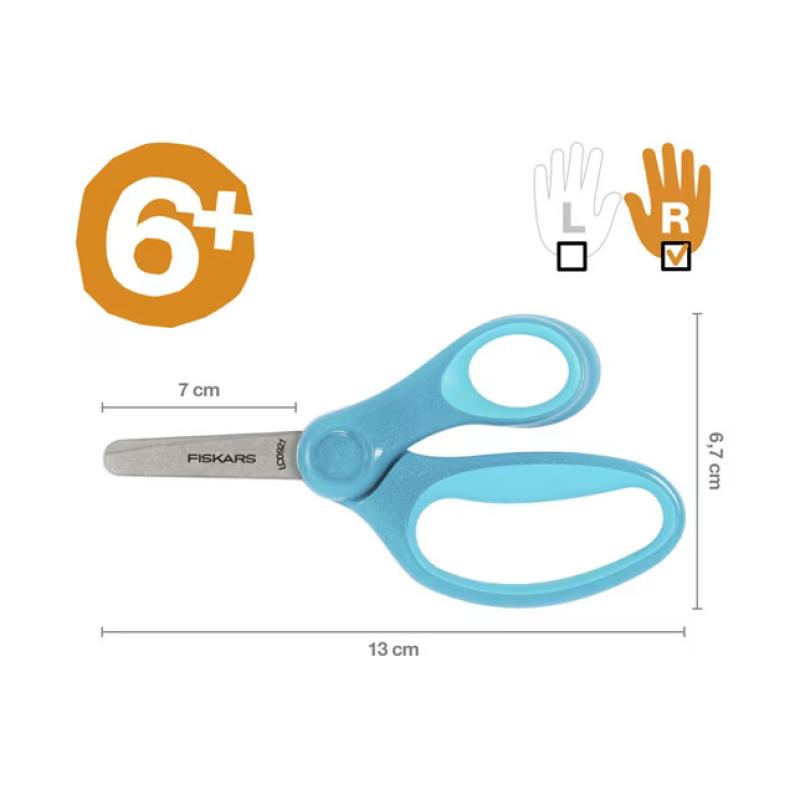 Fiskars Glitter Kinderschere 13cm blau 6+